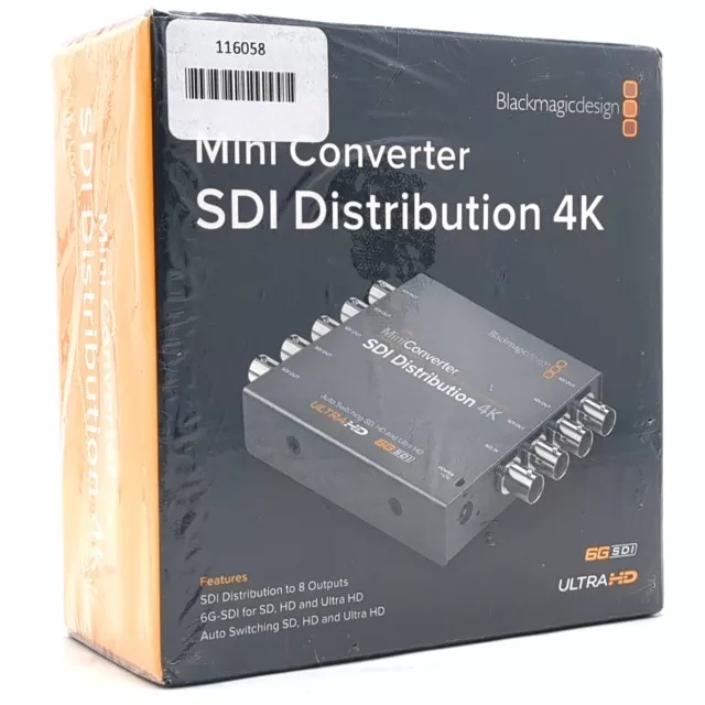 Mini convertidor Blackmagic Design SDI Distribuiton 4K CONVMSDIDA4K