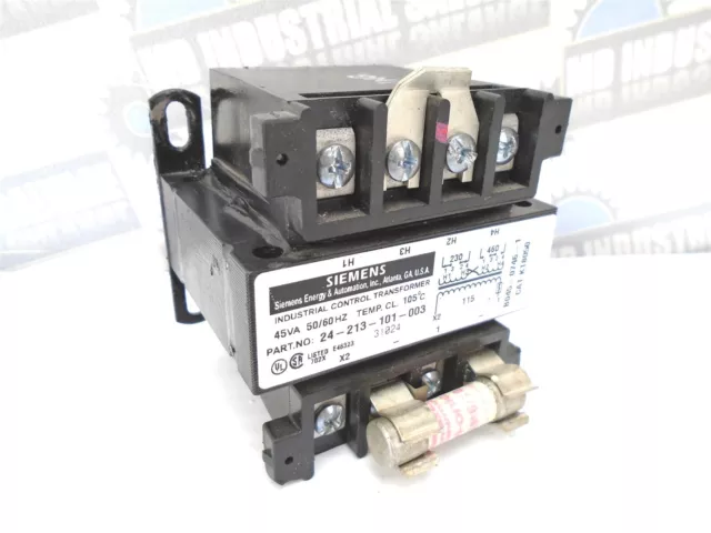 SIEMENS - 24-213-101-003 - Control Transformer - 45VA - (PRE-OWNED and Tested)