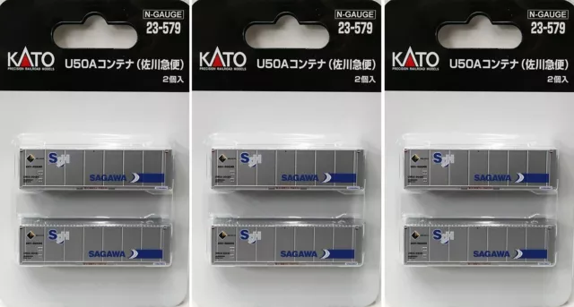 Kato 23-579 Type U50A container (Sagawa Express) - N Scale 3XPacks