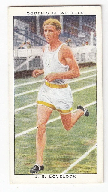 JACK LOVELOCK Vintage 1937 Trade Card GOLD MEDAL 1936 Olympics