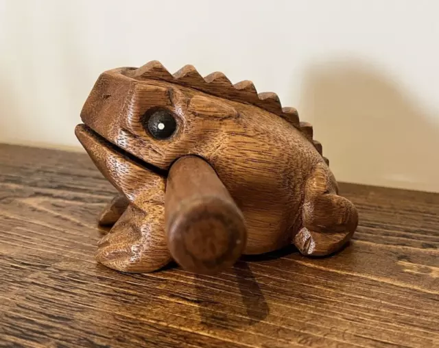 Wooden Frog - Guiro Percussion Instrument from Thailand