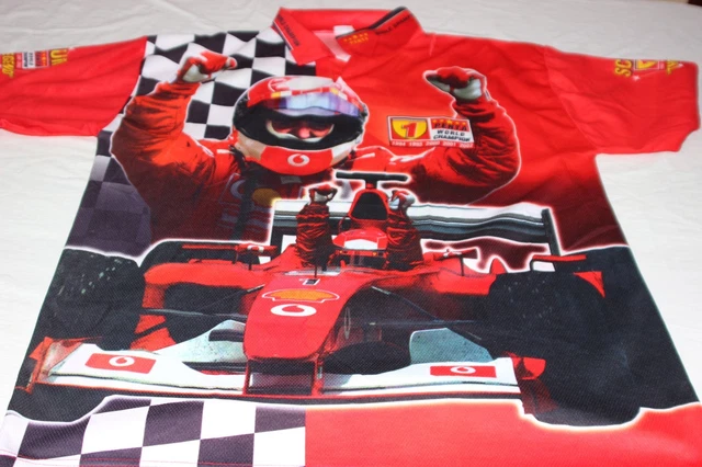 T-shirt Michael Schumacher Scuderia Ferrari F1 - Dédicacé (signé) - Collection