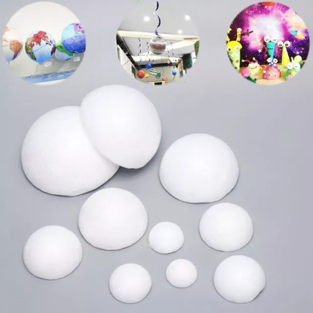 Foam Ball Scene Set White 10pcs 2-7cm Blank Round Christmas DIY Decoration