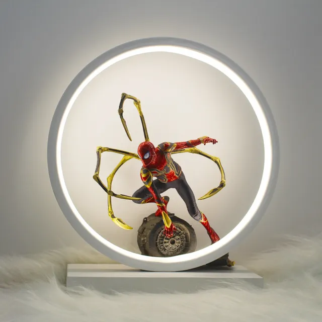 Spider-Man: Far From Home LED Night Light W/Figure Desktop Lamp Statue Model Cos