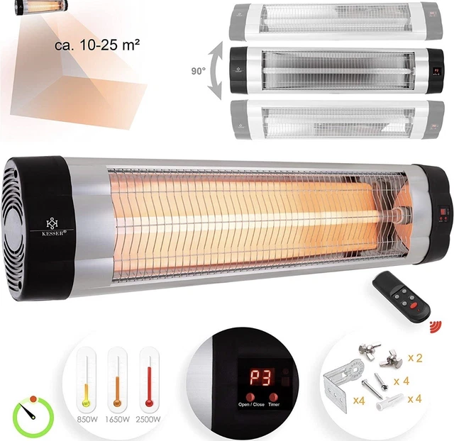 KESSER® Infrarotstrahler Heizstrahler Terrassenstrahler Wärmestrahler 2500W