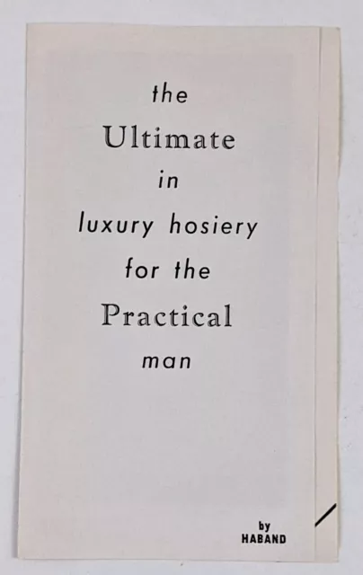 1960s Haband Luxury Hosiery Men's Socks High Bulk Orlon Du Pont VTG Ad Pamphlet