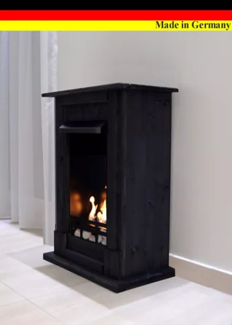 Chimenea Fireplace Etanol y Gel Madrid Premium Negro + 21 piezas conjunto