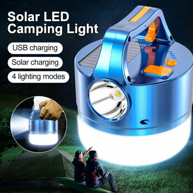 900000lm Solar LED Flashlight Torch USB Rechargeable Work light Super Bright 3