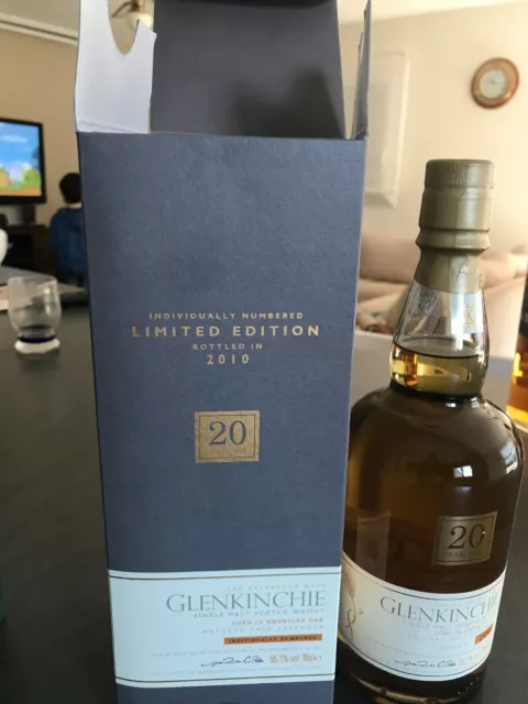 WHISKY GLENKINCHIE 1990 20 Ans Diageo release Single Malt 55,1% 70cl avec boite