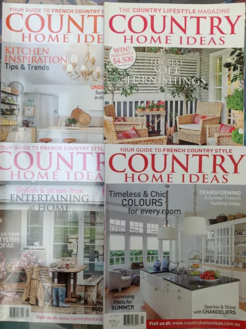 BULK Lot Country Home Ideas Magazine 4 Issues: French Country Style Design decor