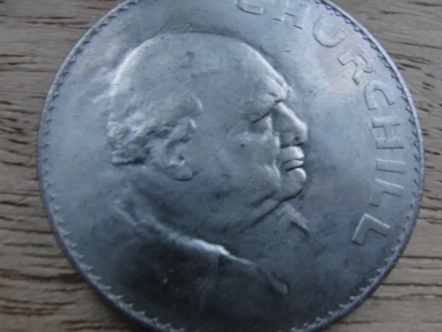 1965 Sir Winston Churchill Very Nice Collectible British Old Crown Coin SUPERB A