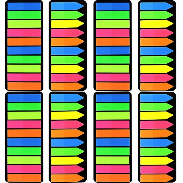 2400 Pieces Page Markers Sticky Index Tabs, Arrow Flag Tabs Colored Sticky Notes