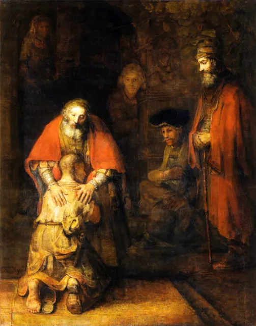 Return Of The Prodigal Son Religion Poster Painting By Rembrandt Repro