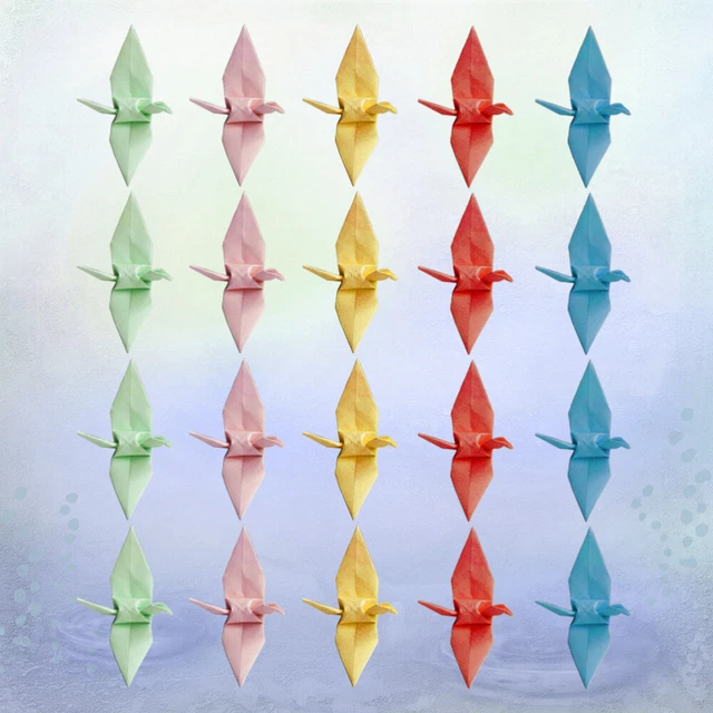 100 pz regali Mixology gru di carta piegate ghirlanda origami