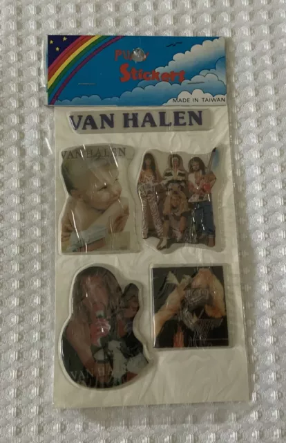Van Halen Puffy Stickers Vintage 1970s/1980s Retro Band Memorabilia NOS NIP