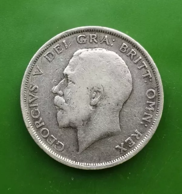 1914 George V Silver Half Crown Coin #2986