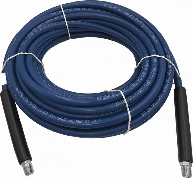 1/4" X 50' Blue Carpet Cleaning Solution Hose 3,000 PSI