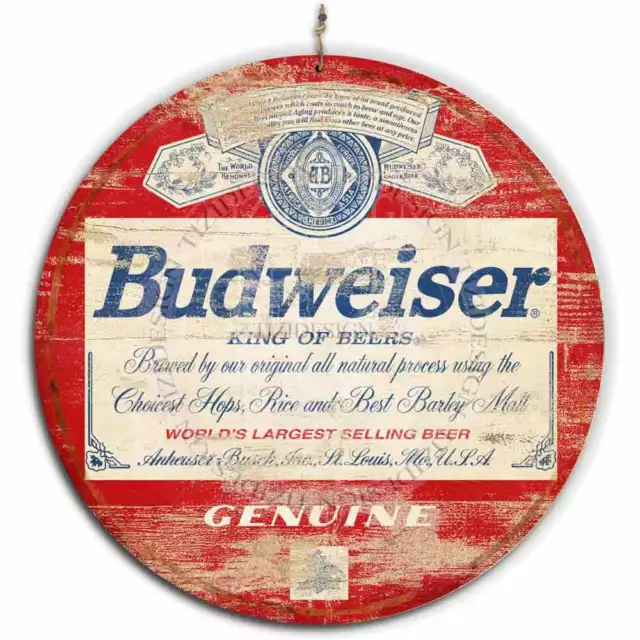 Wooden Bar Plaques Signs Vintage Retro Pub Man Cave Wall Sign Wood Budweiser