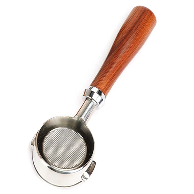 BOTTOMLESS COFFEE PORTAFILTER Coffee Machine Handle Wood Filter ...