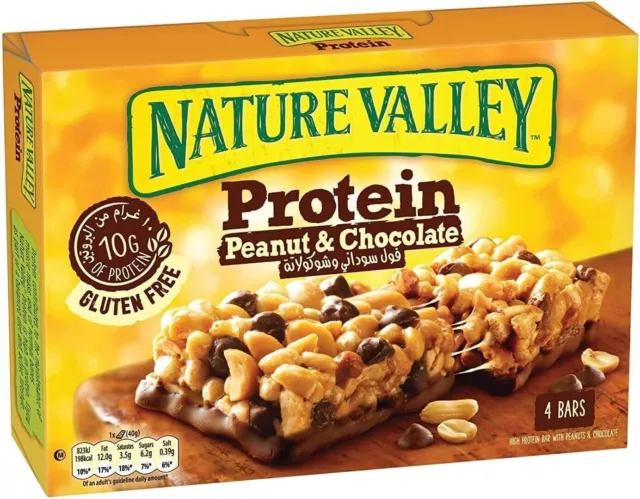 NATURE VALLEY Protein Bar Box of 4 Bars, Chocolate Peanut Butter Free Shipping