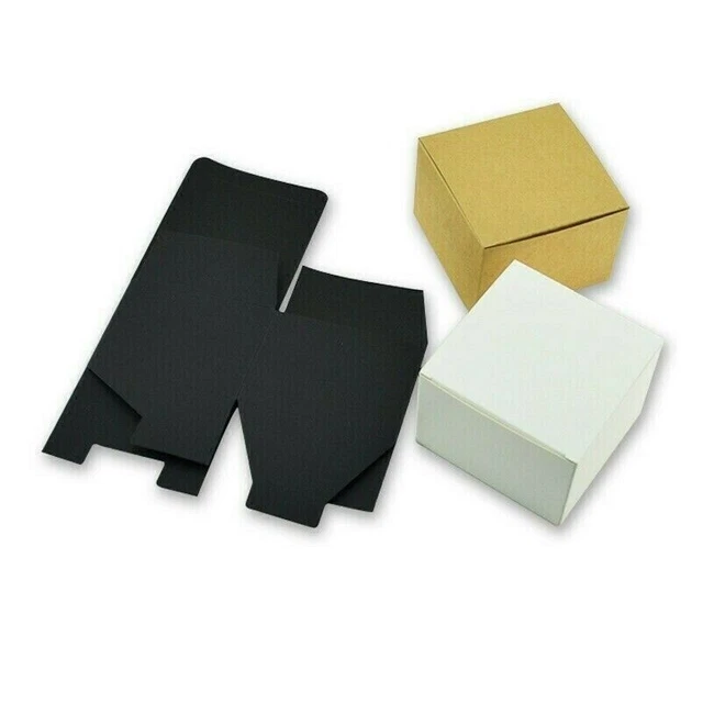 20 X Papier Kraft Boîtes Cadeau Bonbons Mise en Carton Boite Clapet Fête Mariage
