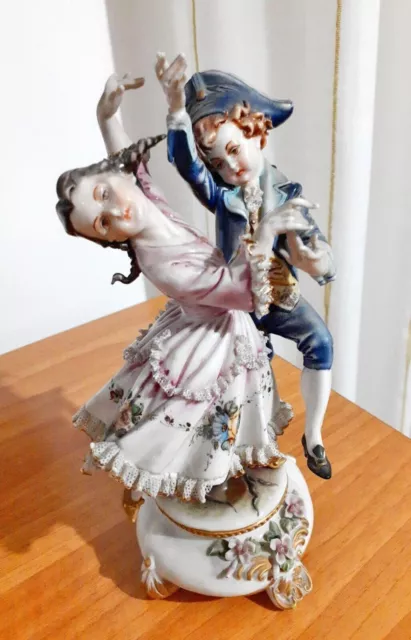 🟢CAPODIMONTE Statuetta porcellana BALLERINI - anni '60