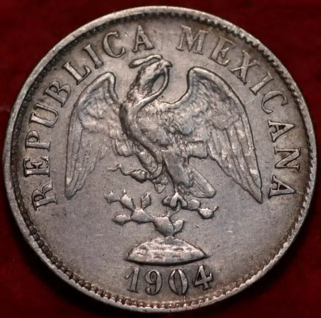 1904 Mexico 20 Centavos Silver Foreign Coin