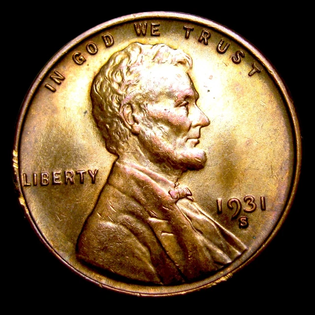 1931-S Lincoln Cent Wheat Penny ---- Gem BU Details Coin ---- #KK860