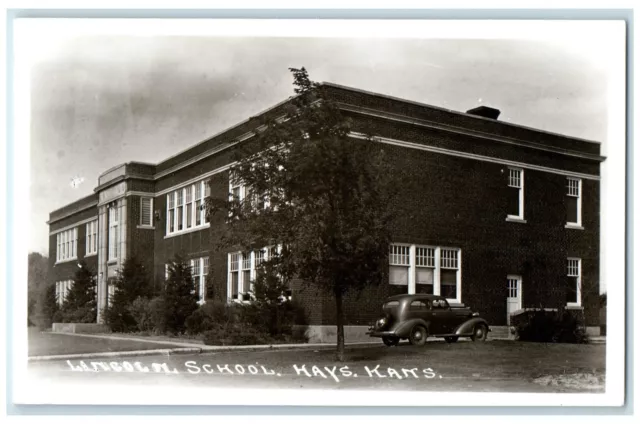 c1930's Lincoln School Hays Kansas KS Unposted Vintage RPPC Photo Postcard