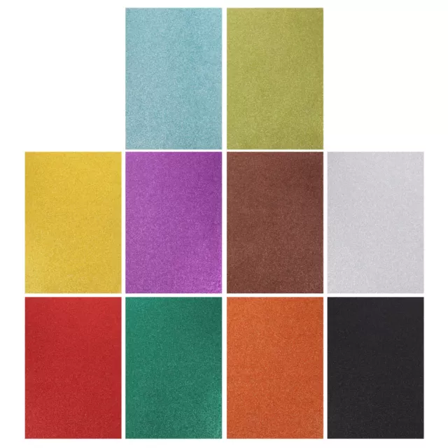 10 pz carta spugna glitter EVA per attività artigianali bambini - multicolore