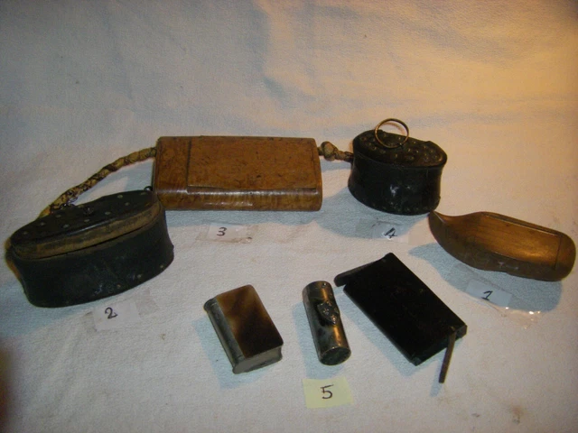 ancien lot de boites a tabac a priser,pyrogenes