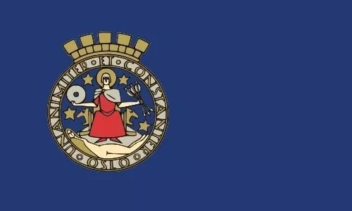 Aufkleber Oslo Flagge Fahne 8 x 5 cm Autoaufkleber Sticker
