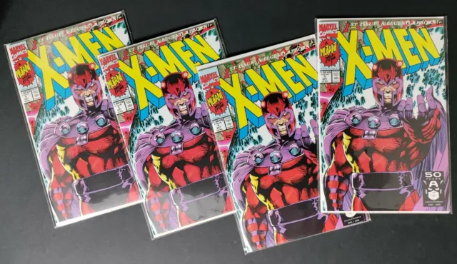 X-Men #1 (Lot Of 4) 1991 Vol 2 Variant H Magneto Marvel Comics Key 1St Spec Mcu