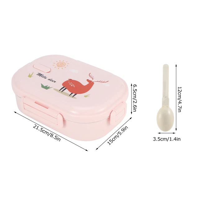 Caja de almuerzo aislada rosa - Caja de acero inoxidable a prueba comida japonesa