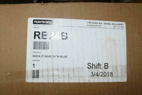 Plasticade Rock-It Sign Stand with Plastic Base Blue 24" RB24B