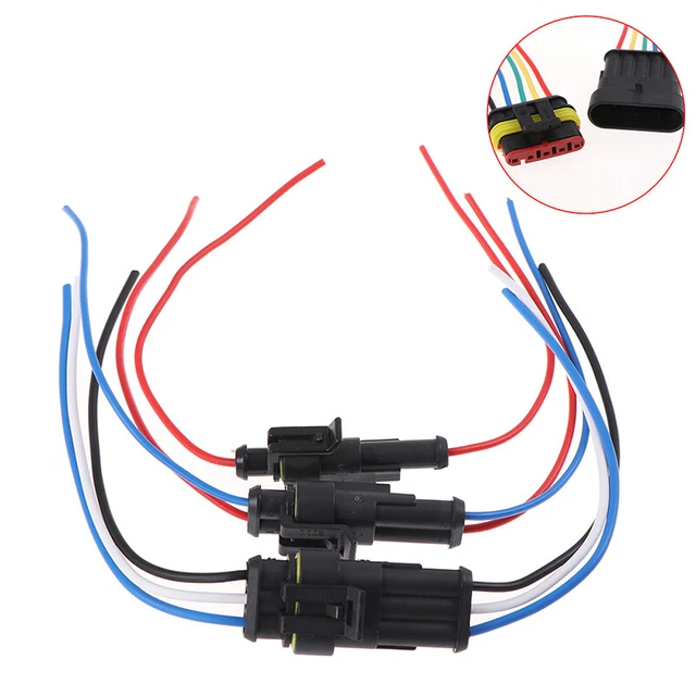 1/2/3/4/5/6Pin Female Male Waterproof Electrical Cable Auto Connector Car Plu  q