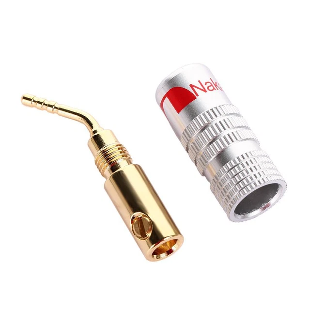 Speaker Video Gold-Plated Connectors Banana Plug Audio Terminals Plugs