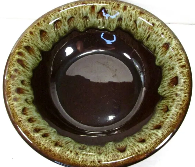 Vintage Canonsburg Pottery Carefree Ironstone Brown Drip Glaze 11.5" Bowl