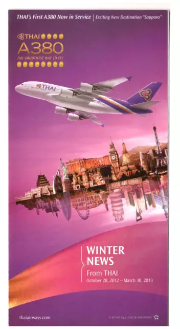 THAI's  First A380 Now in Service  (Winter News Oct12-Mar13)  -  airline folder