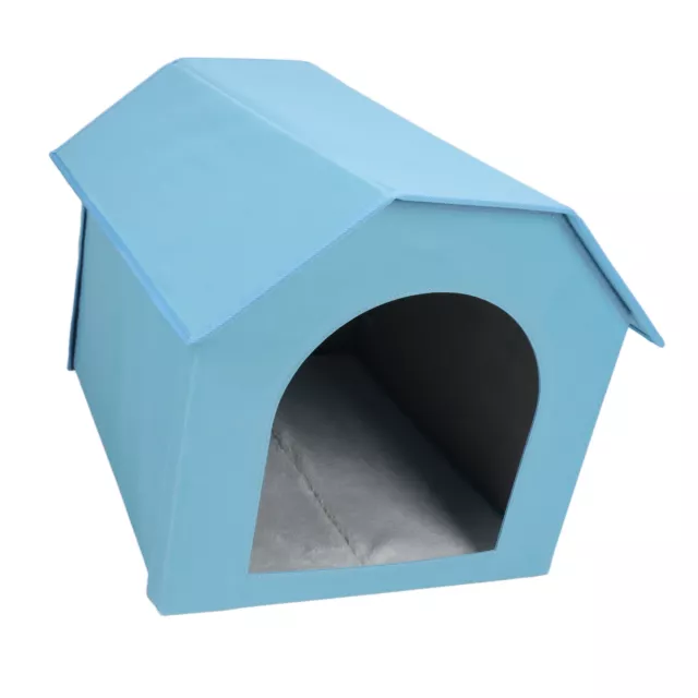 Casa para perros impermeable interior exterior casa para cachorros (azul)
