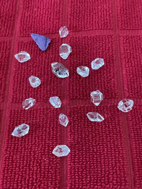 15 Pcs Lot Of Herkimer Diamond Quartz Crystals