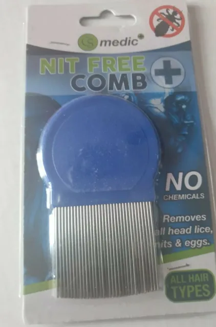 New Metal Round Nit Hair Comb Handle Removes Head Lice Eggs Uk Seller