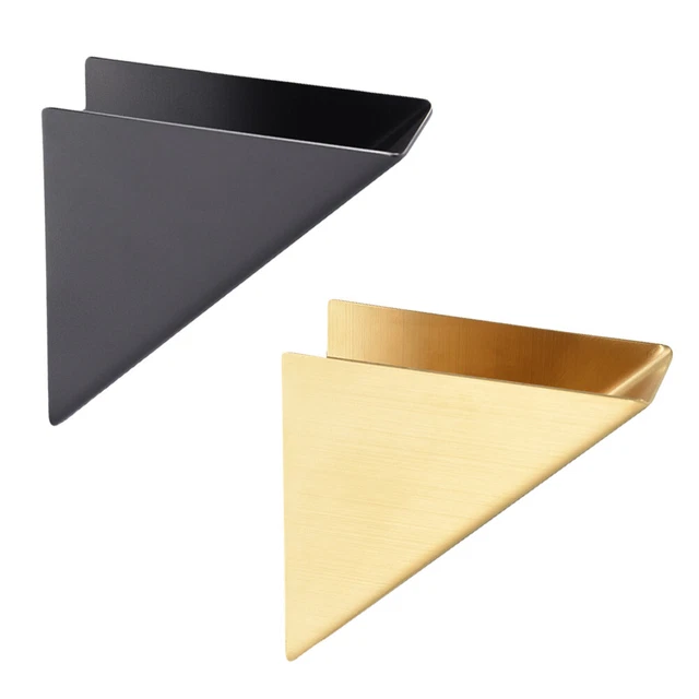 2 piezas soporte de acero inoxidable estante de tela vertical Home soporte de servilleta triangular