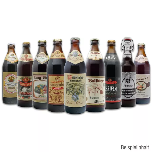 9er fränkisches Bier-Paket feinste Biere aus Franken Sorte Dunkles Bier