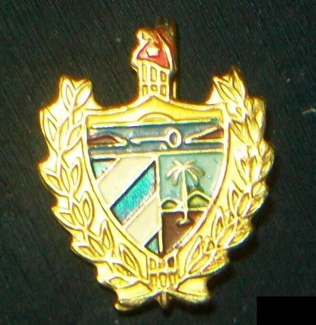 BADGE CON PIN VINTAGE Cuba RARO