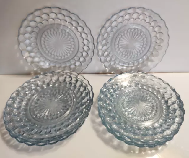 Bubble Blue by Anchor Hocking Dessert/Lunch Glass Plates 7" (set of 5)