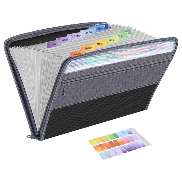 13 File Folder Storage Rack,File Box Storage Bag,with Zipper, Suitable for M9I3