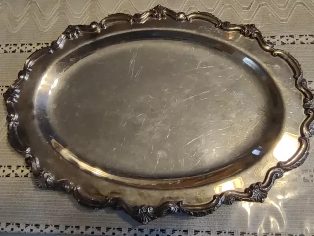 WS Blackinton Chippendale Silver Plate Serving Platter