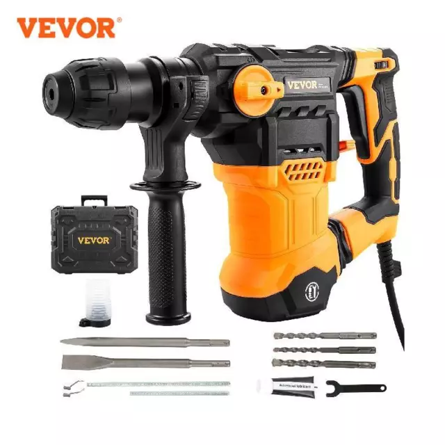 1500W Rotary Hammer Drill Max Drilling 32mm 4 Modes SDS-Plus Corded Demolition