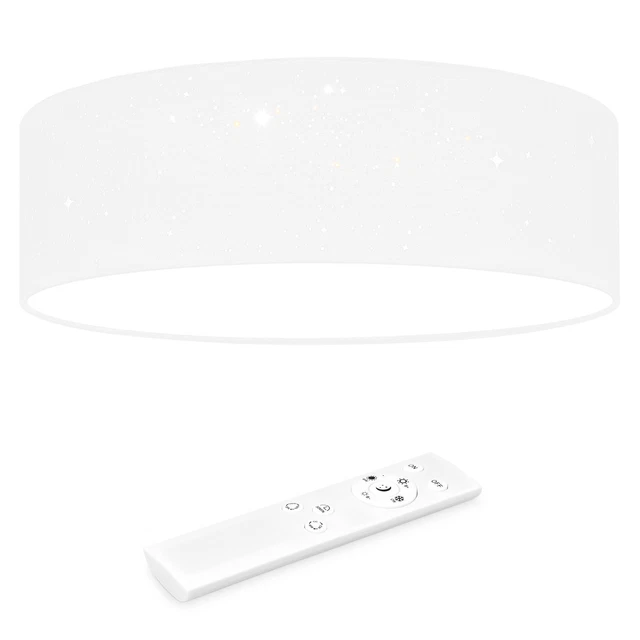 Plafonnier LED Moderne 22W Navaris - Pour Salon Ou Chambre D'enfant - Blanc - Neuf En Boîte
